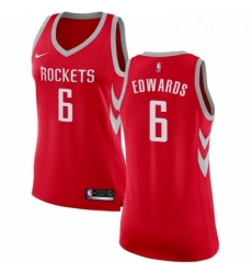 Womens Nike Houston Rockets 6 Vincent Edwards Swingman Red NBA Jersey Icon Edition 