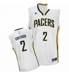 Mens Adidas Indiana Pacers 2 Darren Collison Swingman White Home NBA Jersey 