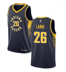 Pacers  26 Jeremy Lamb Navy Blue Basketball Swingman Icon Edition Jersey