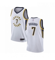 Womens Indiana Pacers 7 Malcolm Brogdon Swingman White Basketball Jersey Association Edition 