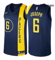 Womens Nike Indiana Pacers 6 Cory Joseph Swingman Navy Blue NBA Jersey City Edition 