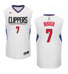 Womens Adidas Los Angeles Clippers 7 Sam Dekker Swingman White Home NBA Jersey 