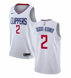 Womens Nike Los Angeles Clippers 2 Shai Gilgeous Alexander Swingman White NBA Jersey Association Edition 