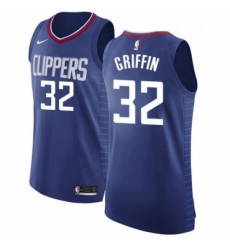 Womens Nike Los Angeles Clippers 32 Blake Griffin Authentic Blue Road NBA Jersey Icon Edition