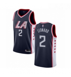 Youth Los Angeles Clippers 2 Kawhi Leonard Swingman Navy Blue Basketball Jersey City Edition 