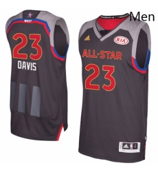 Mens Adidas New Orleans Pelicans 23 Anthony Davis Swingman Charcoal 2017 All Star NBA Jersey