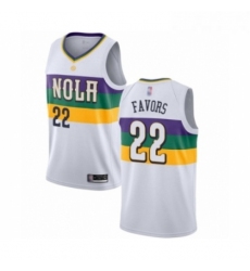 Womens New Orleans Pelicans 22 Derrick Favors Swingman White Basketball Jersey City Edition 