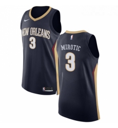 Womens Nike New Orleans Pelicans 3 Nikola Mirotic Authentic Navy Blue NBA Jersey Icon Edition 