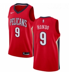 Youth Nike New Orleans Pelicans 9 Rajon Rondo Swingman Red Alternate NBA Jersey Statement Edition 