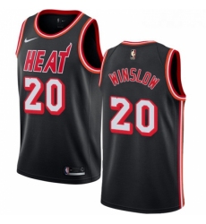 Womens Nike Miami Heat 20 Justise Winslow Authentic Black Black Fashion Hardwood Classics NBA Jersey