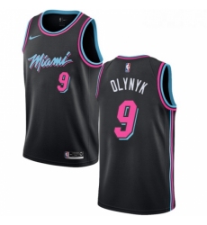 Womens Nike Miami Heat 9 Kelly Olynyk Swingman Black NBA Jersey City Edition 