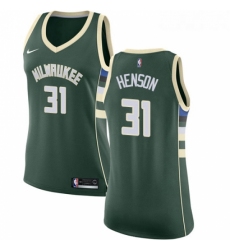 Womens Nike Milwaukee Bucks 31 John Henson Swingman Green Road NBA Jersey Icon Edition 