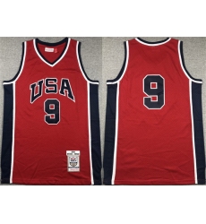 Men USA Basketball 9 Vince Carter Red Stitched Jersey