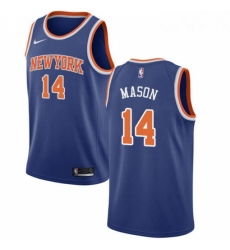 Youth Nike New York Knicks 14 Anthony Mason Swingman Royal Blue NBA Jersey Icon Edition