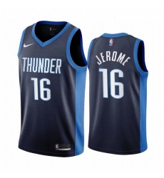 Men Oklahoma City Thunder 16 Ty Jerome Navy NBA Swingman 2020 21 Earned Edition Jersey