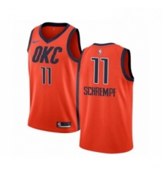 Womens Nike Oklahoma City Thunder 11 Detlef Schrempf Orange Swingman Jersey Earned Edition