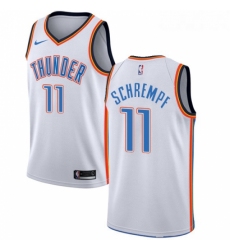 Womens Nike Oklahoma City Thunder 11 Detlef Schrempf Swingman White Home NBA Jersey Association Edition