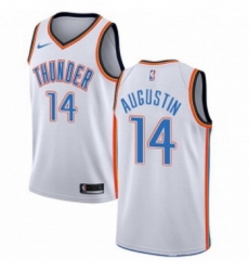 Womens Nike Oklahoma City Thunder 14 DJ Augustin Swingman White Home NBA Jersey Association Edition