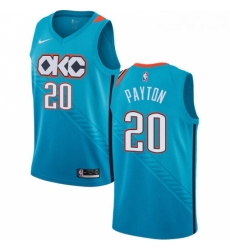 Womens Nike Oklahoma City Thunder 20 Gary Payton Swingman Turquoise NBA Jersey City Edition