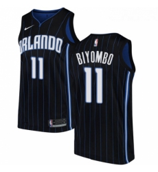 Womens Nike Orlando Magic 11 Bismack Biyombo Swingman Black Alternate NBA Jersey Statement Edition