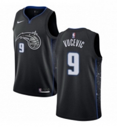 Youth Nike Orlando Magic 9 Nikola Vucevic Swingman Black NBA Jersey City Edition