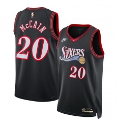 Men Philadelphia 76ers 20 Jared McCain Black 2025 Classic Edition Stitched Jersey