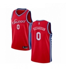 Womens Philadelphia 76ers 0 Josh Richardson Swingman Red Basketball Jersey Statement Edition 