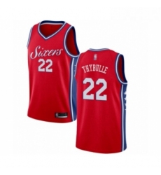 Womens Philadelphia 76ers 22 Mattise Thybulle Swingman Red Basketball Jersey Statement Edition 