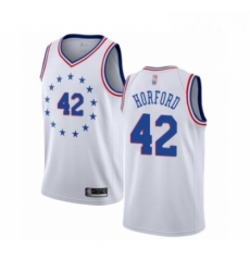 Womens Philadelphia 76ers 42 Al Horford White Swingman Jersey Earned Edition 