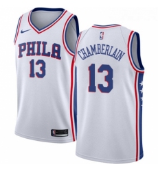 Youth Nike Philadelphia 76ers 13 Wilt Chamberlain Swingman White Home NBA Jersey Association Edition