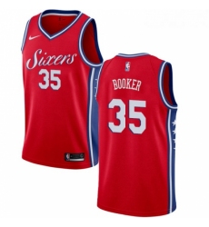 Youth Nike Philadelphia 76ers 35 Trevor Booker Authentic Red NBA Jersey Statement Edition 