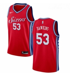 Youth Nike Philadelphia 76ers 53 Darryl Dawkins Authentic Red Alternate NBA Jersey Statement Edition 