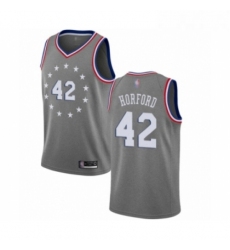 Youth Philadelphia 76ers 42 Al Horford Swingman Gray Basketball Jersey City Edition 