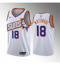 Men Phoenix Suns 18 Yuta Watanabe White Association Edition Stitched Basketball Jersey