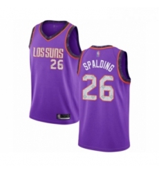 Mens Phoenix Suns 26 Ray Spalding Authentic Purple Basketball Jersey 2018 19 City Edition 