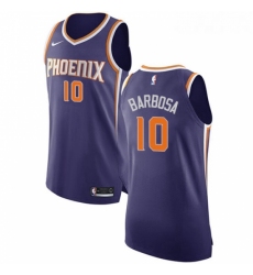 Womens Nike Phoenix Suns 10 Leandro Barbosa Authentic Purple Road NBA Jersey Icon Edition 