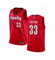 Mens Nike Portland Trail Blazers 33 Zach Collins Red Swingman Jersey Earned Edition