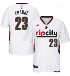 Portland Trail Blazers 23 Allen Crabbe Swingman Rip City Pride White Short Sleeve Jersey 