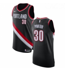 Womens Nike Portland Trail Blazers 30 Terry Porter Authentic Black Road NBA Jersey Icon Edition