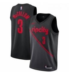 Youth Nike Portland Trail Blazers 3 CJ McCollum Swingman Black NBA Jersey 2018 19 City Edition