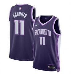 Men Sacramento Kings 11 Domantas Sabonis Purple 2025 26 City Edition Stitched Basketball Jersey Men Sacramento Kings 11 Domantas Sabonis Purple 2025 26 City Edition Stitched Basketball Jersey