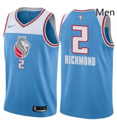 Mens Nike Sacramento Kings 2 Mitch Richmond Swingman Blue NBA Jersey City Edition