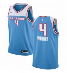 Youth Nike Sacramento Kings 4 Chris Webber Swingman Blue NBA Jersey 2018 19 City Edition