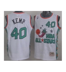 Seattle SuperSonics 40 Shawn Kemp 1996 All Star White Throwback Jersey