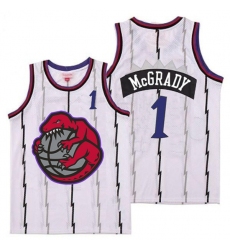 Raptors 1 Tracy McGrady White Retro Jersey 1