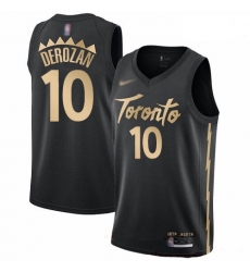 Raptors 10 DeMar DeRozan Black Basketball Swingman City Edition 2019 20 Jersey