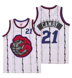 Raptors 21 Marcus Camby White Retro Jersey 2