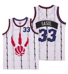 Raptors 33 Marc Gasol White Throwback Jerseys