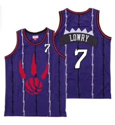 Raptors 7 Kyle Lowry Purple Throwback Jerseys