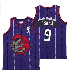 Raptors 9 Serge Ibaka Purple Retro Jerseys 3